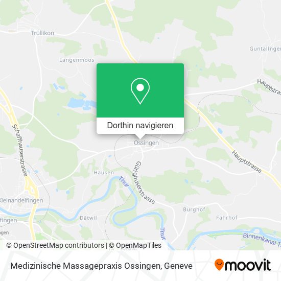 Medizinische Massagepraxis Ossingen Karte