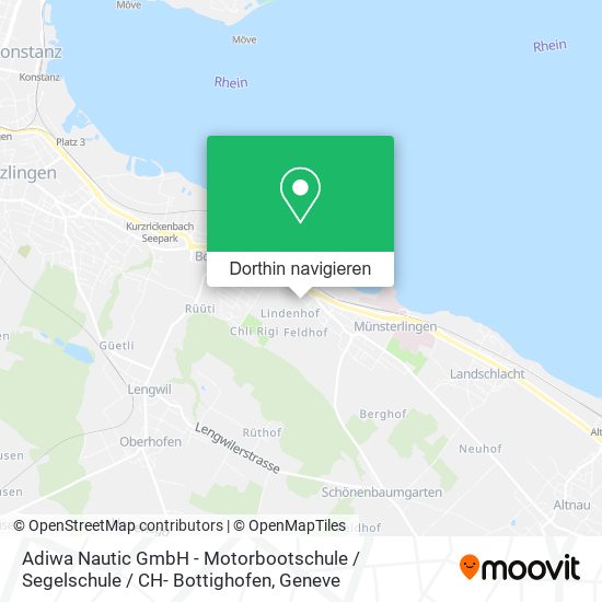 Adiwa Nautic GmbH - Motorbootschule / Segelschule / CH- Bottighofen Karte