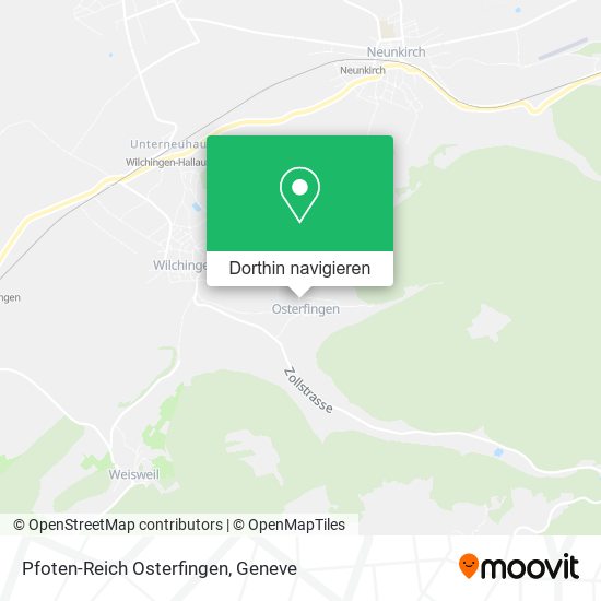 Pfoten-Reich Osterfingen Karte