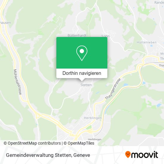 Gemeindeverwaltung Stetten Karte