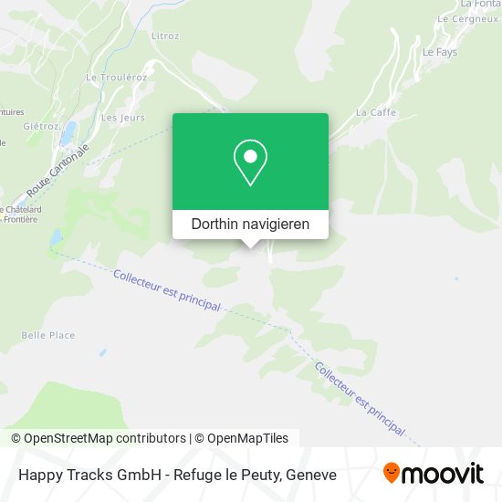 Happy Tracks GmbH - Refuge le Peuty Karte