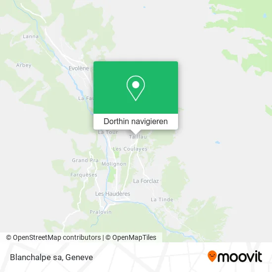 Blanchalpe sa Karte