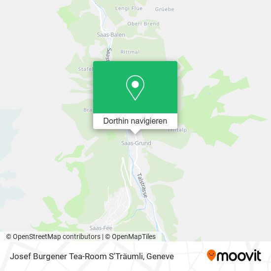 Josef Burgener Tea-Room S'Träumli Karte