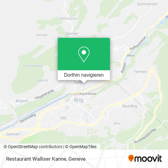 Restaurant Walliser Kanne Karte