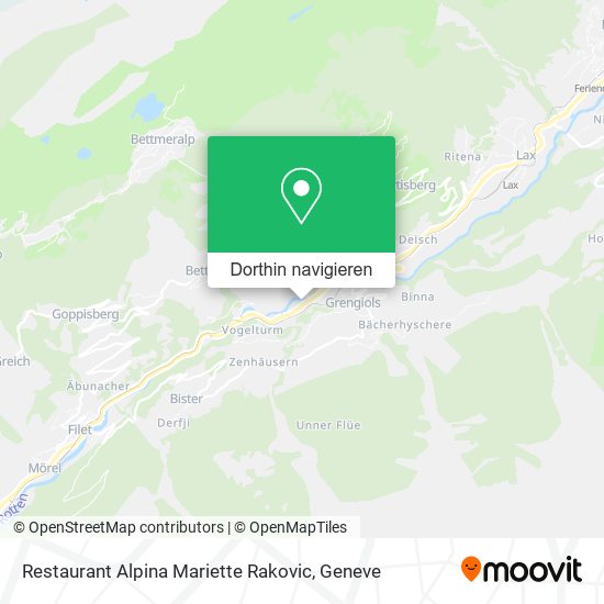 Restaurant Alpina Mariette Rakovic Karte