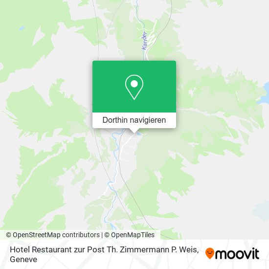 Hotel Restaurant zur Post Th. Zimmermann P. Weis Karte