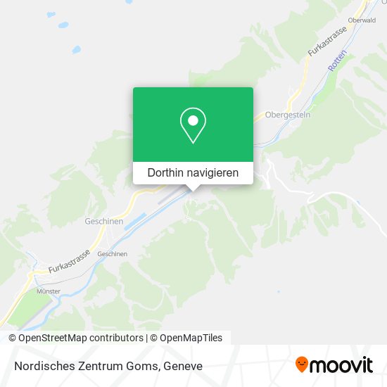 Nordisches Zentrum Goms Karte