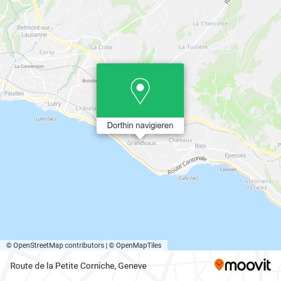 Route de la Petite Corniche Karte