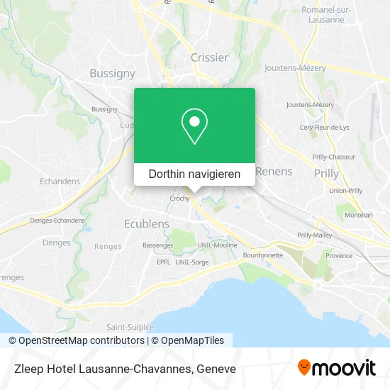 Zleep Hotel Lausanne-Chavannes Karte