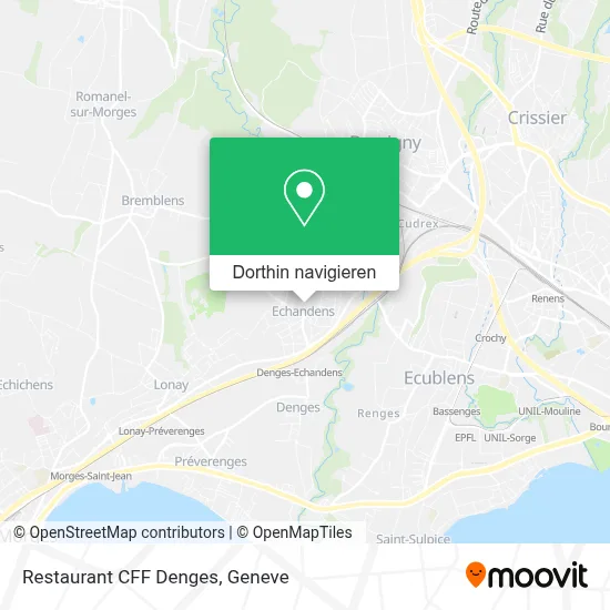 Restaurant CFF Denges Karte