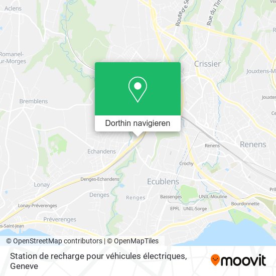 Station de recharge pour véhicules électriques Karte