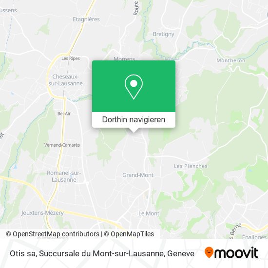 Otis sa, Succursale du Mont-sur-Lausanne Karte