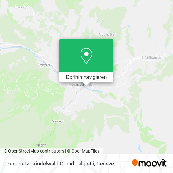 Parkplatz Grindelwald Grund Talgietli Karte