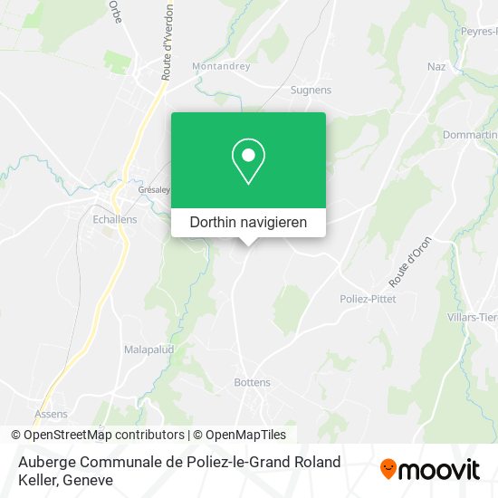 Auberge Communale de Poliez-le-Grand Roland Keller Karte