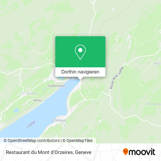 Restaurant du Mont d'Orzeires Karte