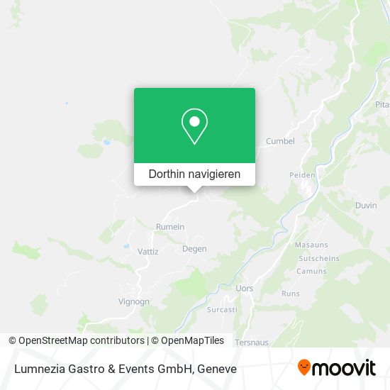Lumnezia Gastro & Events GmbH Karte