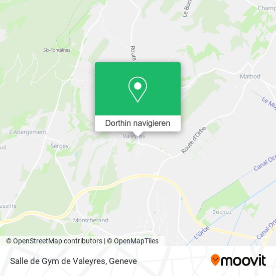 Salle de Gym de Valeyres Karte