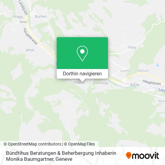 Bündtihus Beratungen & Beherbergung Inhaberin Monika Baumgartner Karte