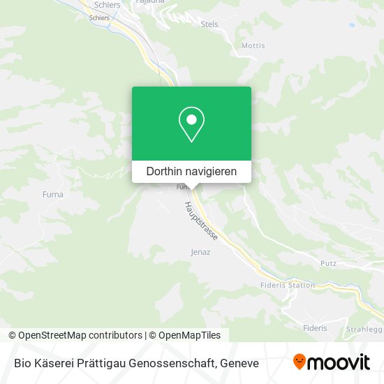 Bio Käserei Prättigau Genossenschaft Karte