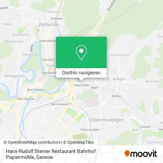 Hans-Rudolf Steiner Restaurant Bahnhof Papiermühle Karte