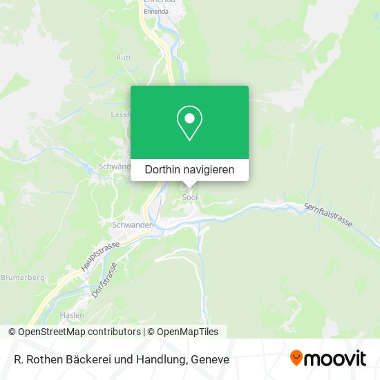 R. Rothen Bäckerei und Handlung Karte