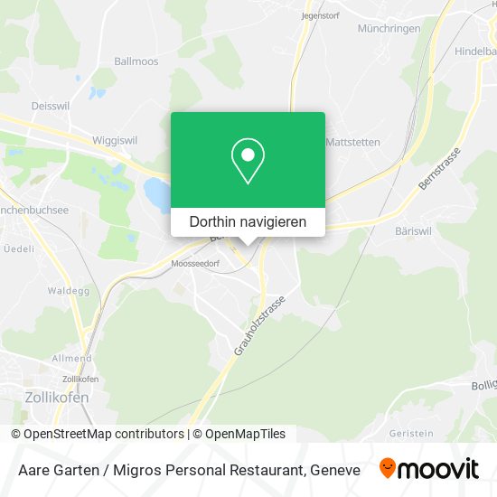 Aare Garten / Migros Personal Restaurant Karte