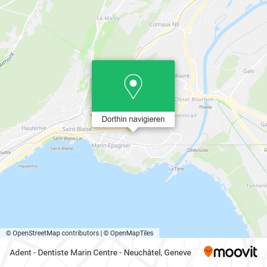 Adent - Dentiste Marin Centre - Neuchâtel Karte