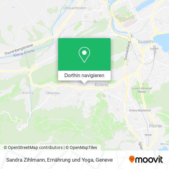 Sandra Zihlmann, Ernährung und Yoga Karte