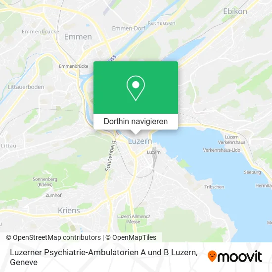 Luzerner Psychiatrie-Ambulatorien A und B Luzern Karte