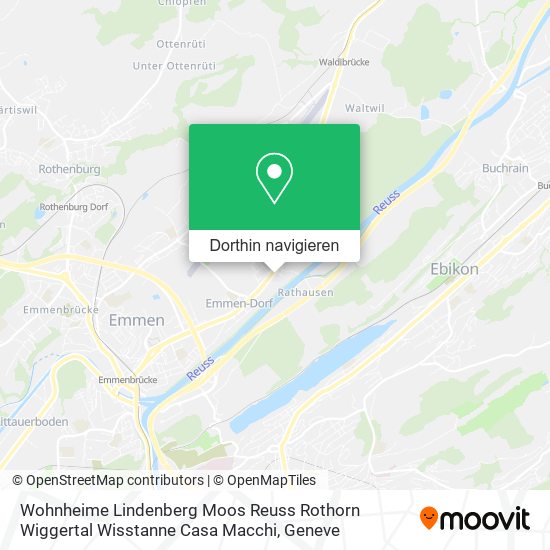 Wohnheime Lindenberg Moos Reuss Rothorn Wiggertal Wisstanne Casa Macchi Karte