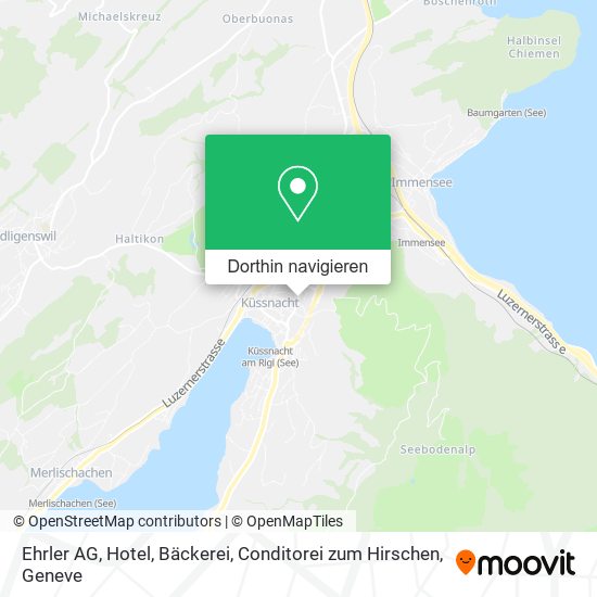 Ehrler AG, Hotel, Bäckerei, Conditorei zum Hirschen Karte