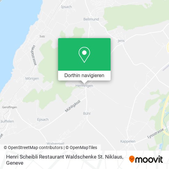 Henri Scheibli Restaurant Waldschenke St. Niklaus Karte