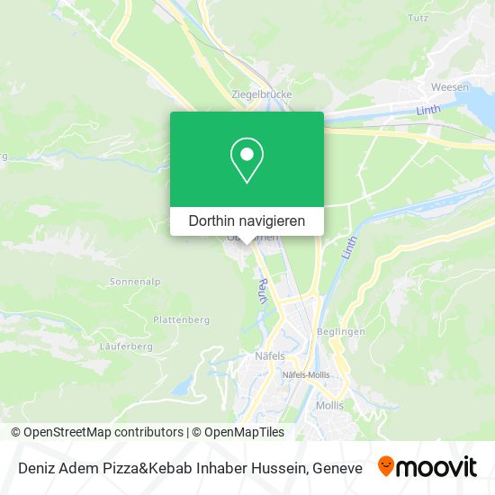 Deniz Adem Pizza&Kebab Inhaber Hussein Karte