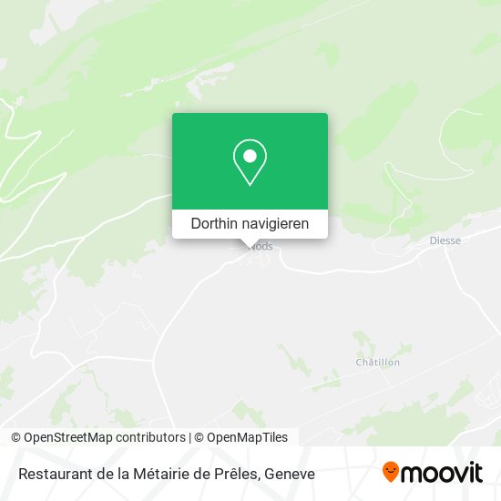 Restaurant de la Métairie de Prêles Karte