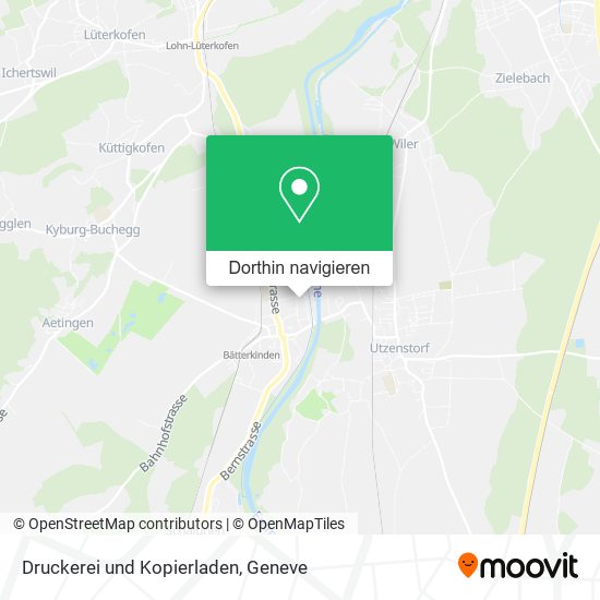 Druckerei und Kopierladen Karte