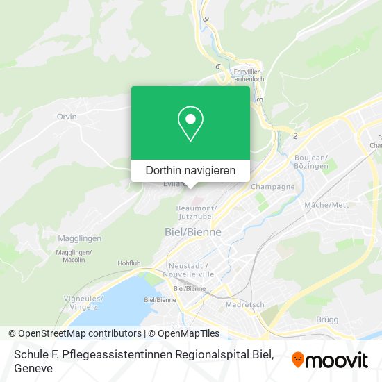 Schule F. Pflegeassistentinnen Regionalspital Biel Karte