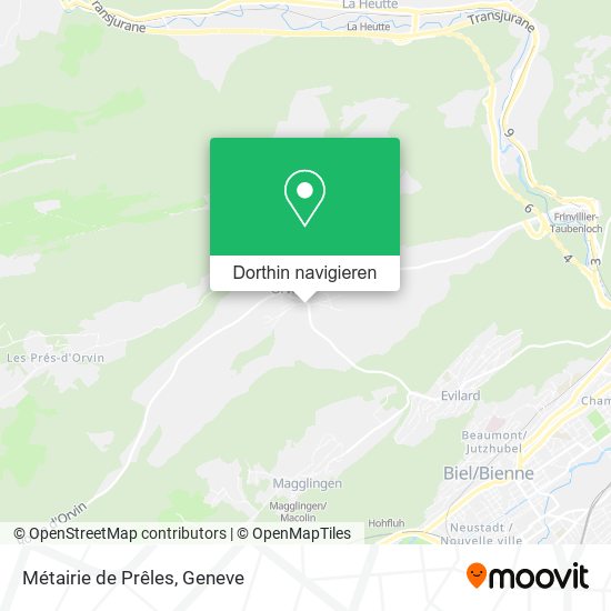 Métairie de Prêles Karte