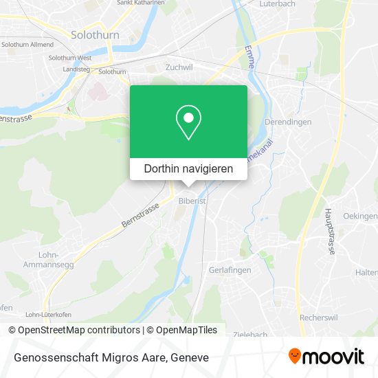 Genossenschaft Migros Aare Karte