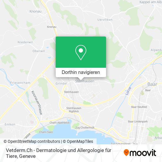 Vetderm.Ch - Dermatologie und Allergologie für Tiere Karte