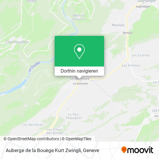 Auberge de la Bouège Kurt Zwingli Karte