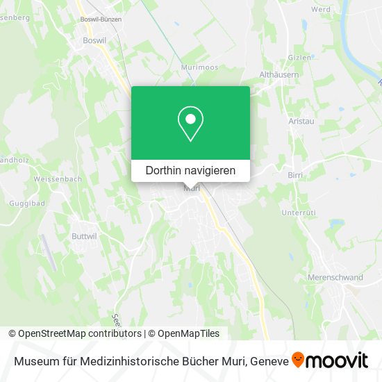 Museum für Medizinhistorische Bücher Muri Karte