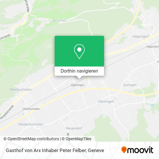 Gasthof von Arx Inhaber Peter Felber Karte