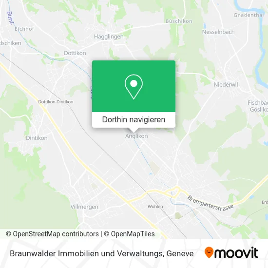 Braunwalder Immobilien und Verwaltungs Karte