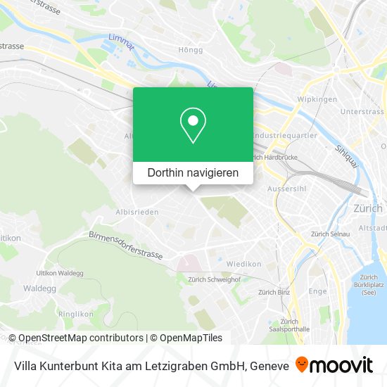 Villa Kunterbunt Kita am Letzigraben GmbH Karte