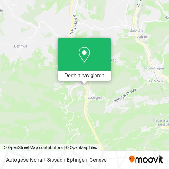Autogesellschaft Sissach-Eptingen Karte