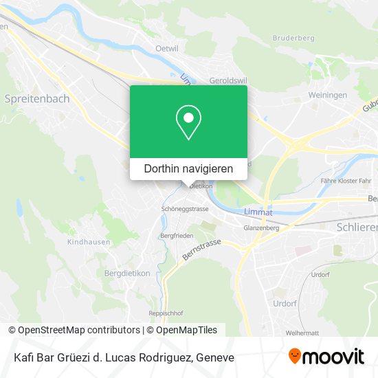 Kafi Bar Grüezi d. Lucas Rodriguez Karte