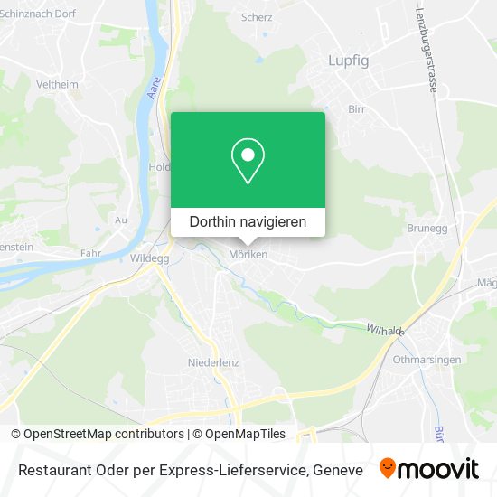 Restaurant Oder per Express-Lieferservice Karte