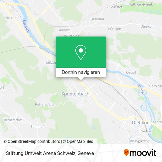 Stiftung Umwelt Arena Schweiz Karte