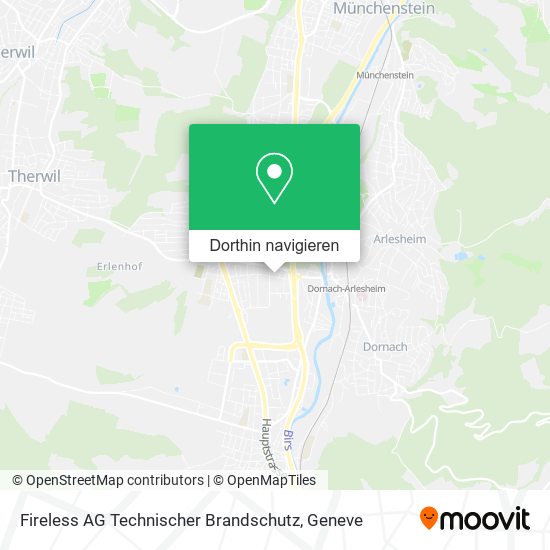 Fireless AG Technischer Brandschutz Karte