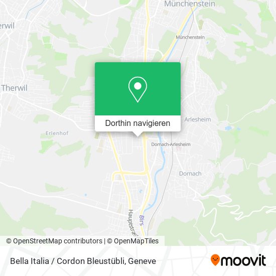 Bella Italia / Cordon Bleustübli Karte